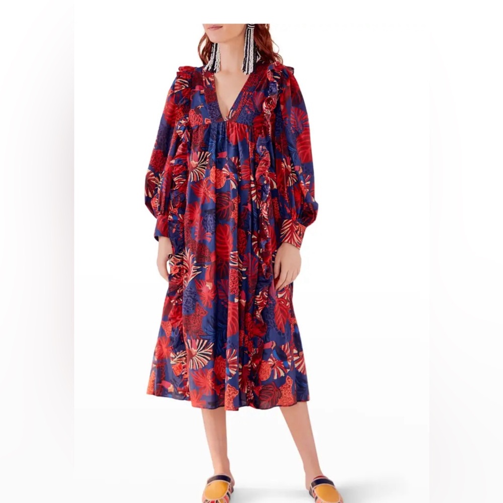 Farm Rio, animals tapestry midi dress